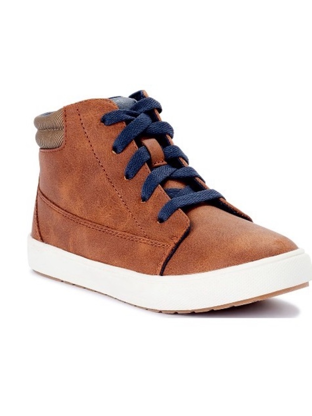 Wonder Nation Boys Casual High Top Sneakers, Size 6 brown